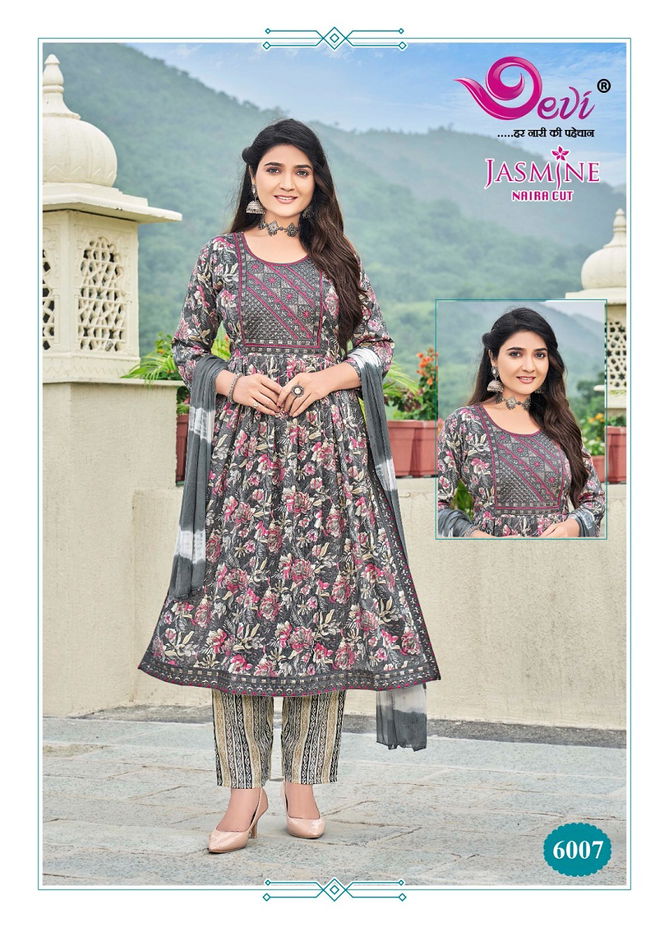 Jasmine Vol 6 By Devi Rayon Capsule Printed Kurti WIth Bottom Dupatta Wholesale Online
